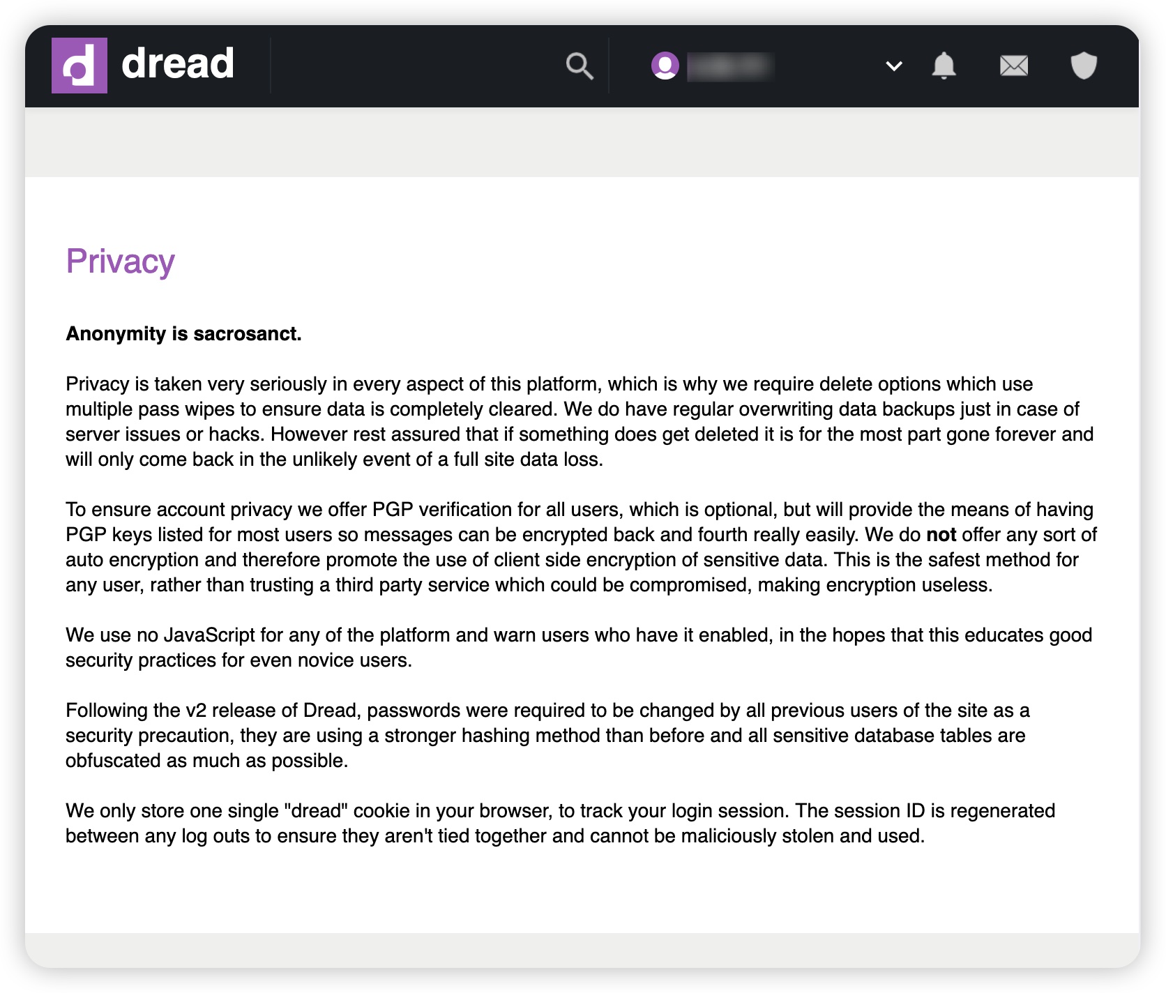 DreadPrivacy